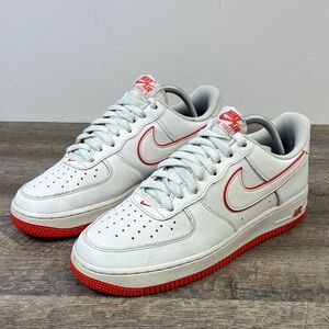 Nike Air Force 1 Low White Orange Outline | Size 8 | DV0788-102